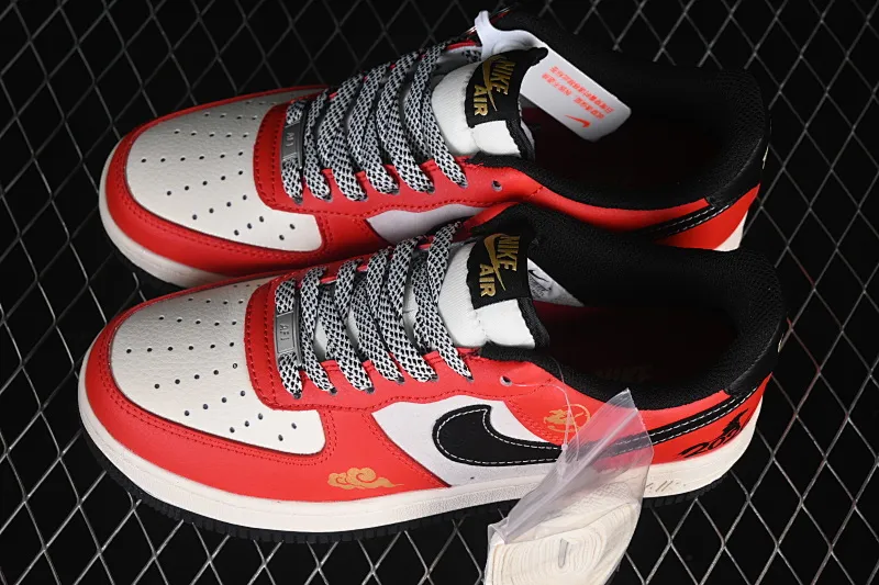 All categories Nk Air Force 1 Air Force series Nk Air Force 1 Low Air Force low top Nike Air Force 1'07 Low Year of the Horse limited edition Xiangyunmi black and red Air Force 1 low top casual sneakers MZ9588-818